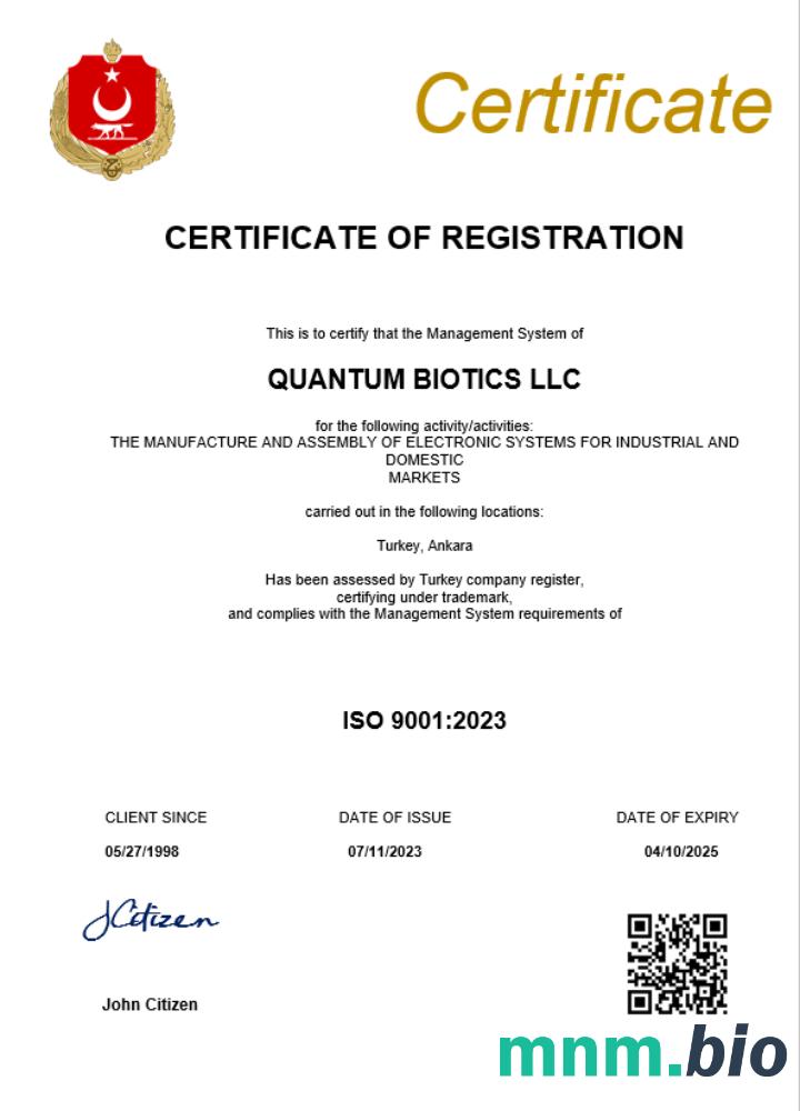 Turcja Business registration vcertyfikat Word i szablon PDF